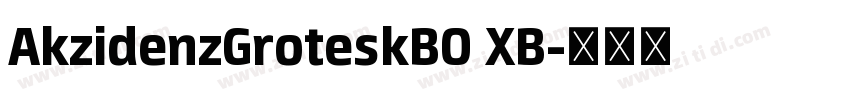 AkzidenzGroteskBO XB字体转换